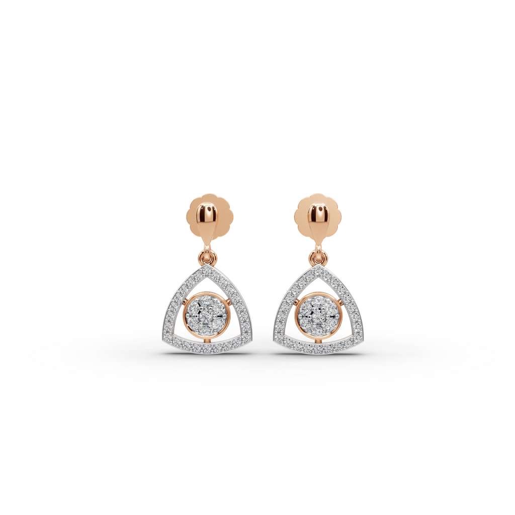Triangle Halo Lab-Grown Diamond Earrings