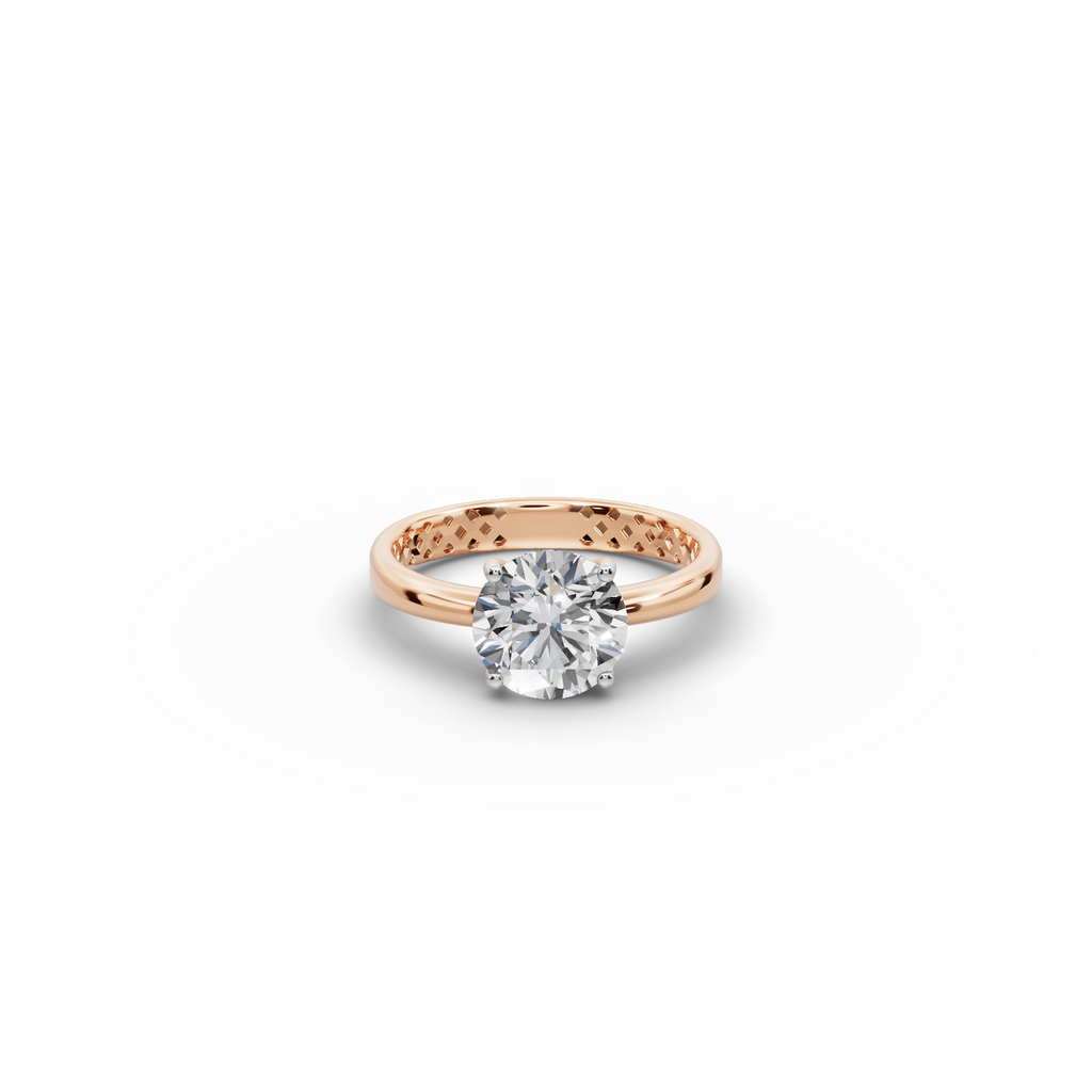 2 tcw Round Cut Lab-Grown Diamond Ring