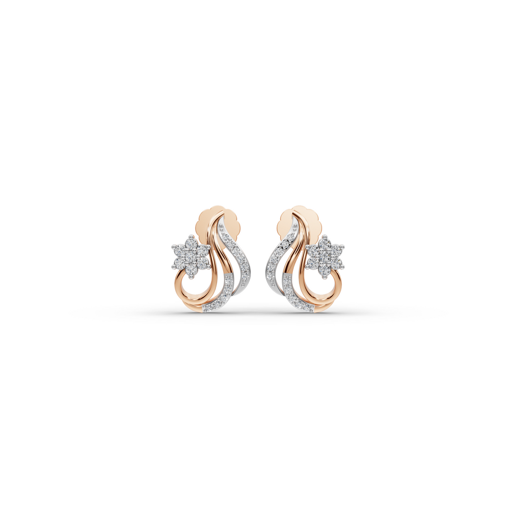Twist Bloom Lab-Grown Diamond Earrings
