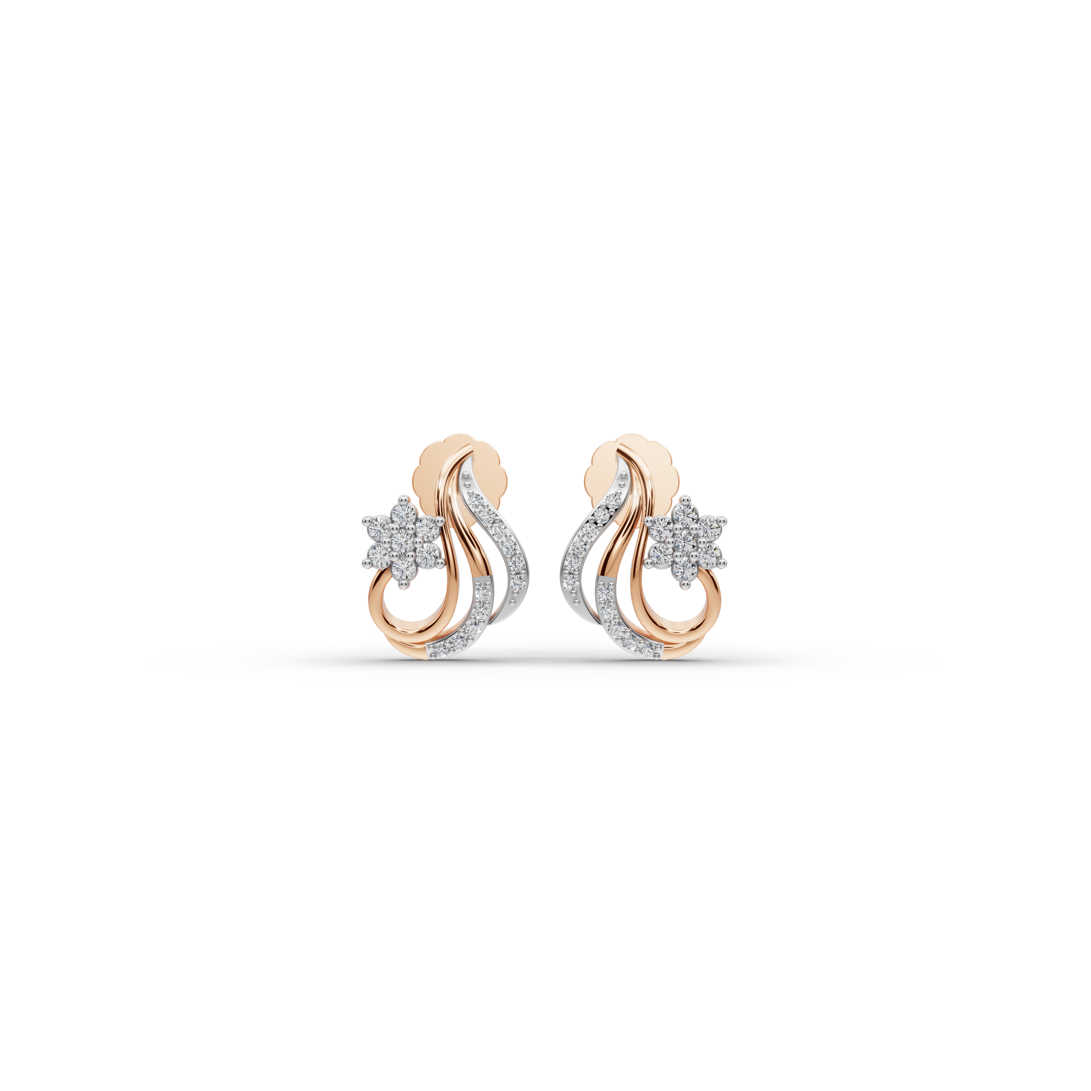 Twist Bloom Lab-Grown Diamond Earrings