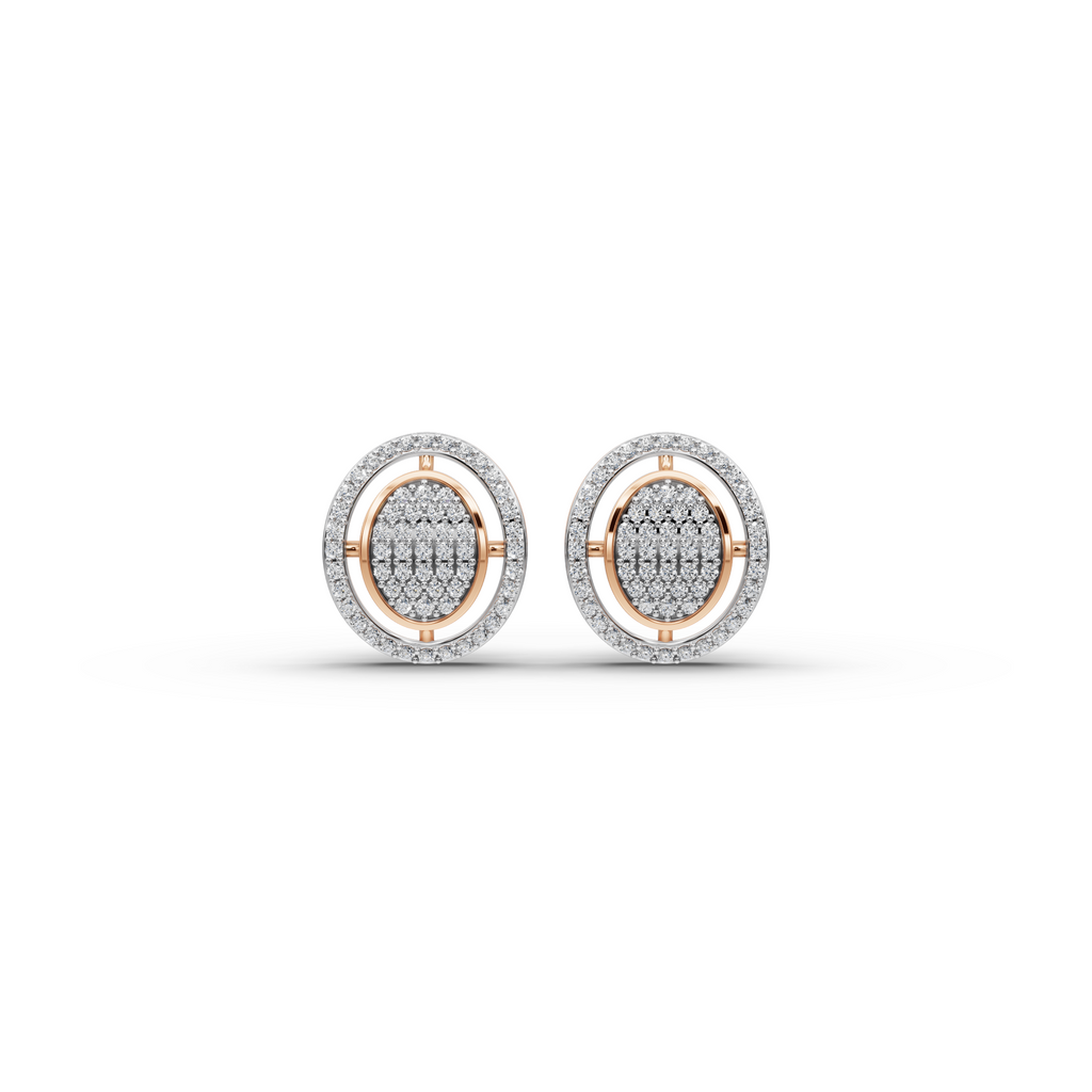 Oval Cluster Lab-Grown Diamond Earrings