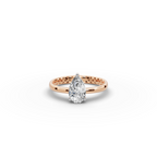1 tcw Pear Cut Diamond Gold Ring