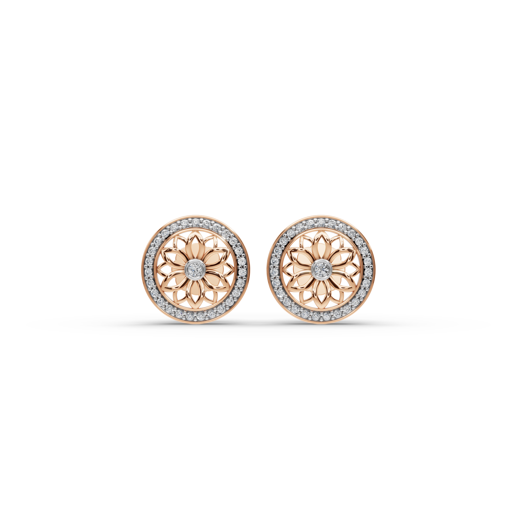 Lotus Bloom Lab-Grown Diamond Earrings