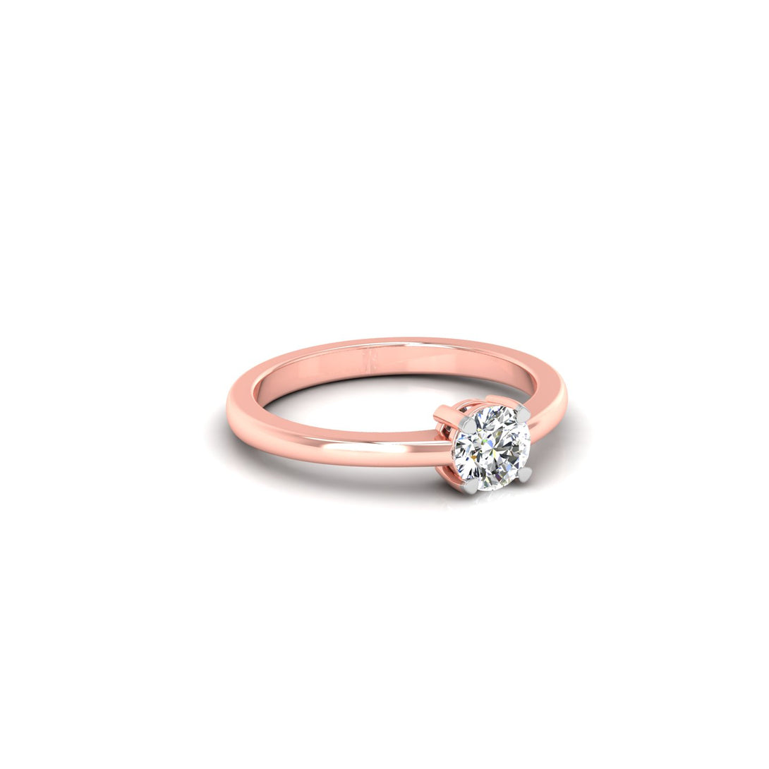 Classic Round Solitaire Ring with CVD 0.50 Ct. Lab-Grown Diamond.