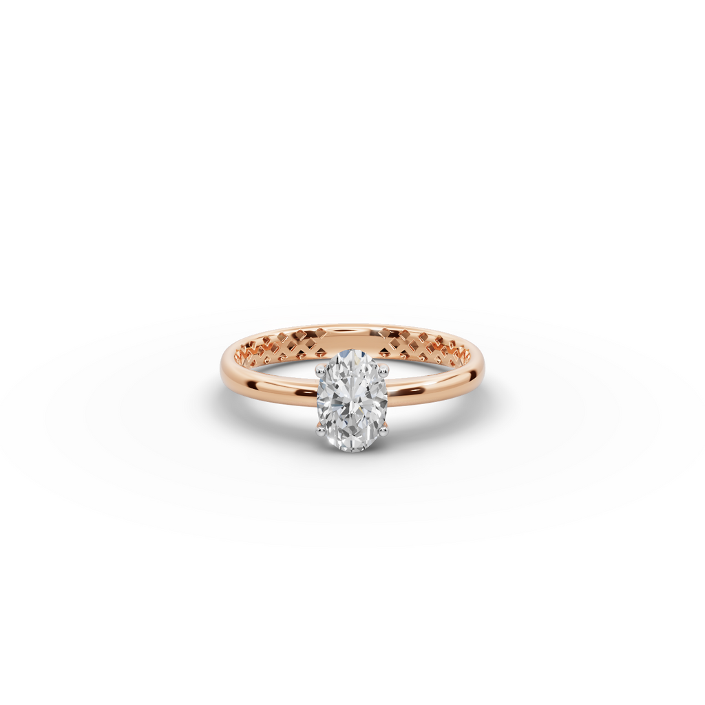 0.75 tcw Oval Cut Lab-Grown Diamond Ring