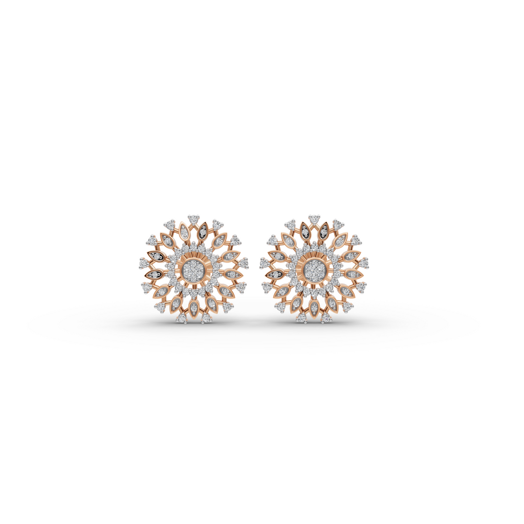 Radiant Petal Lab-Grown Diamond Earrings