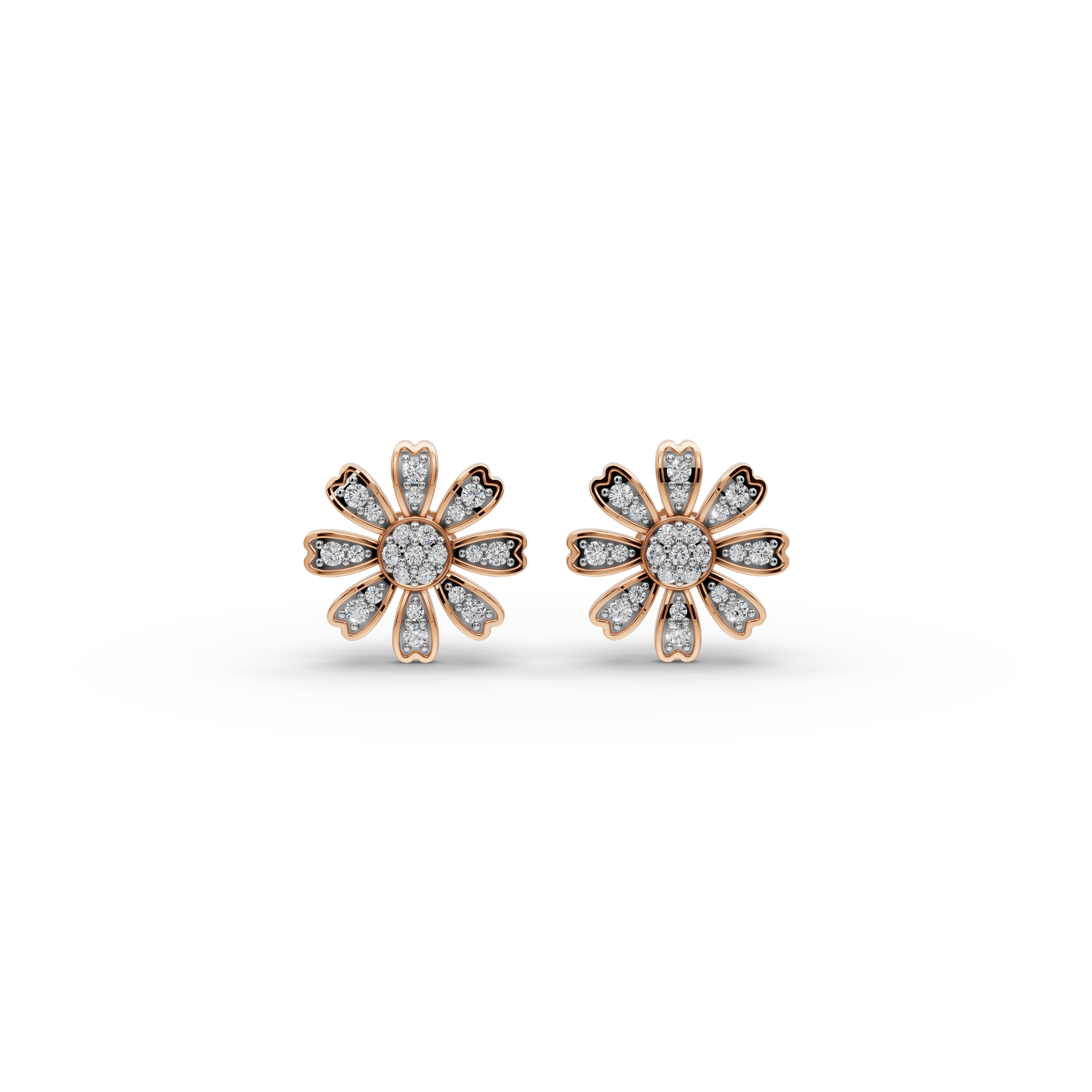 Floral Burst Lab-Grown Diamond Earrings