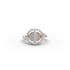 Pave Circle Halo Lab-Grown Diamond Ring