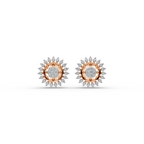 Sunburst Halo Lab-Grown Diamond Earrings