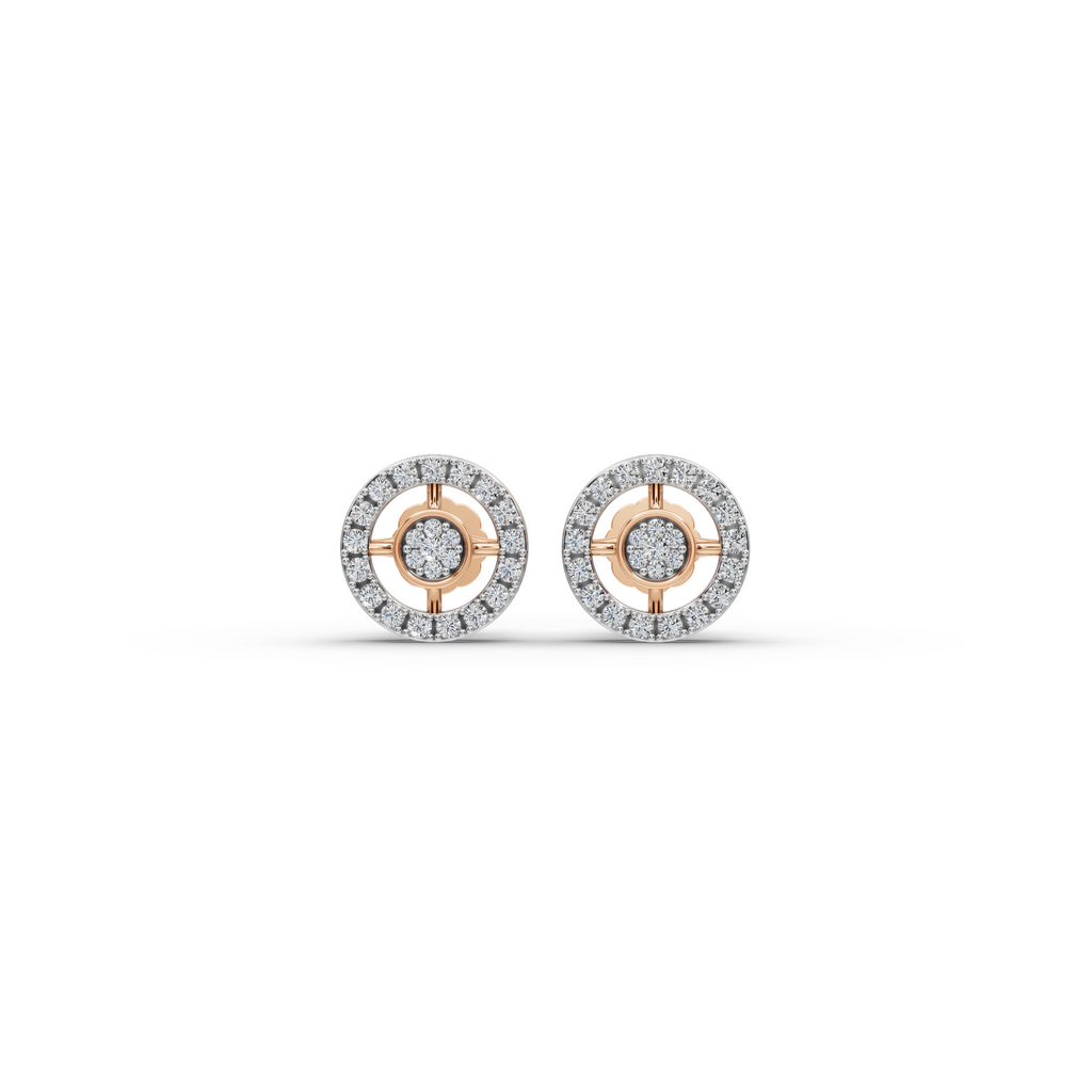 Round Halo Lab-Grown Diamond Earrings