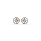 Round Halo Lab-Grown Diamond Earrings