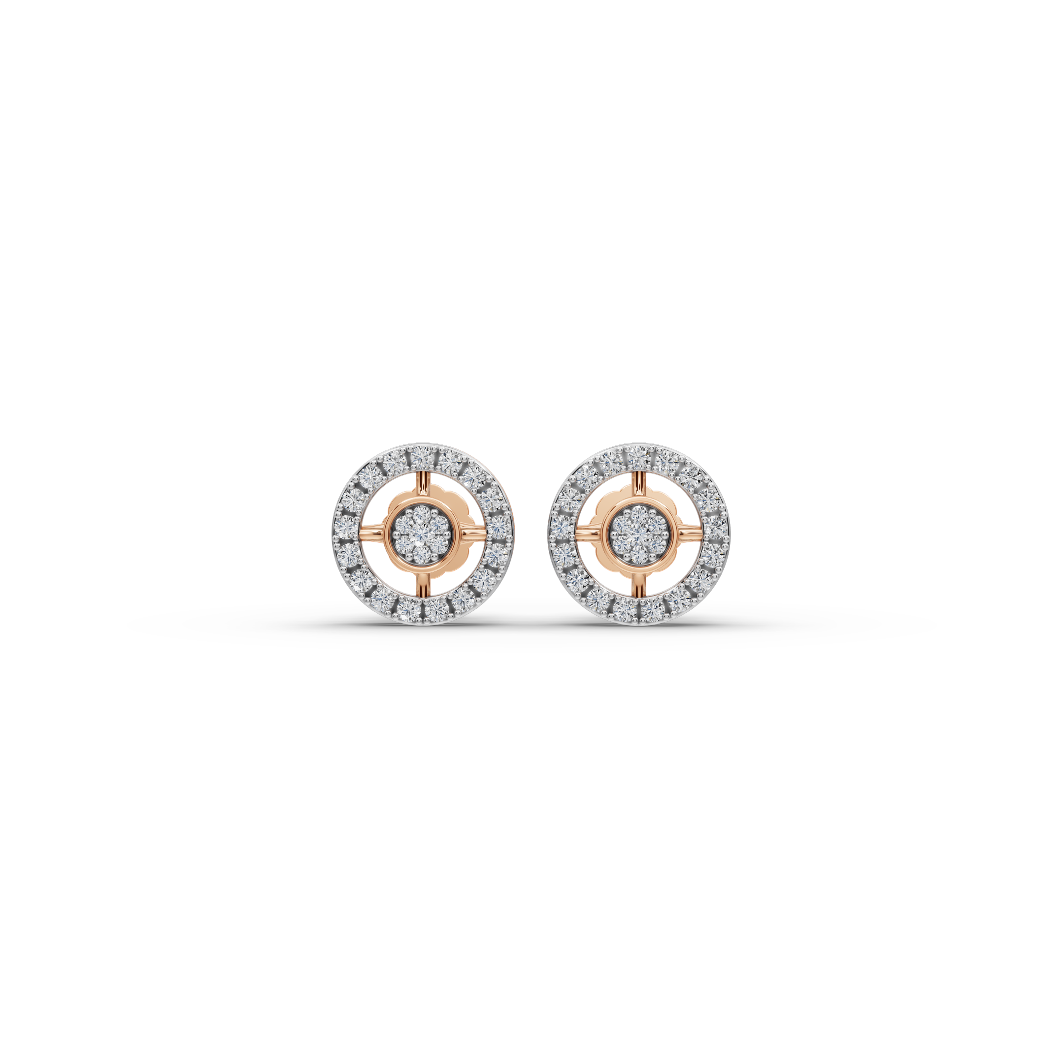 Round Halo Lab-Grown Diamond Earrings