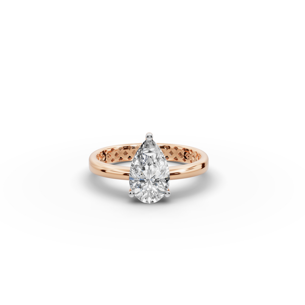 1.5 tcw Pear Shaped Lab-Grown Diamond Ring