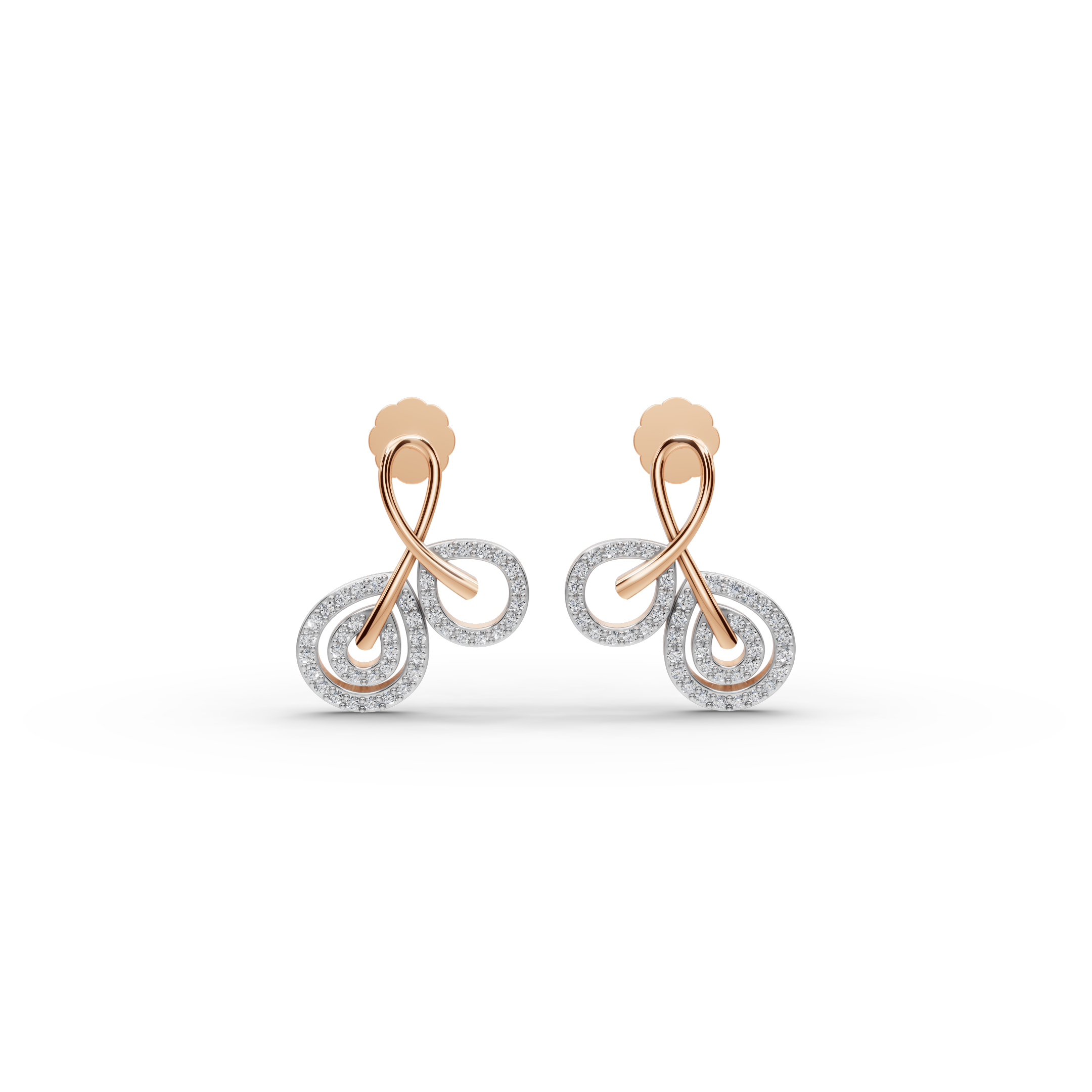 Infinity Swirl Lab-Grown Diamond Earrings