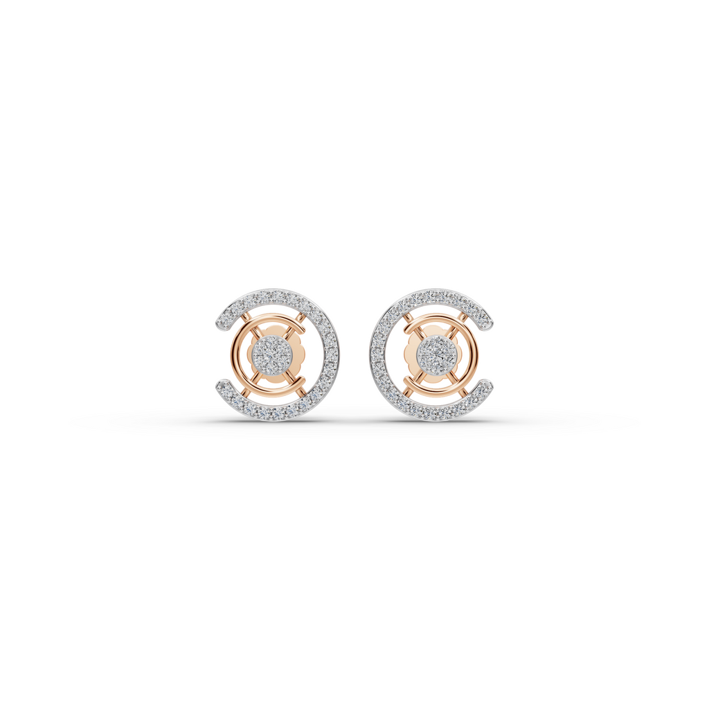 C Curve Lab-Grown Diamond Earrings