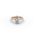 1.5 tcw Marquise Cut Diamond Gold Ring