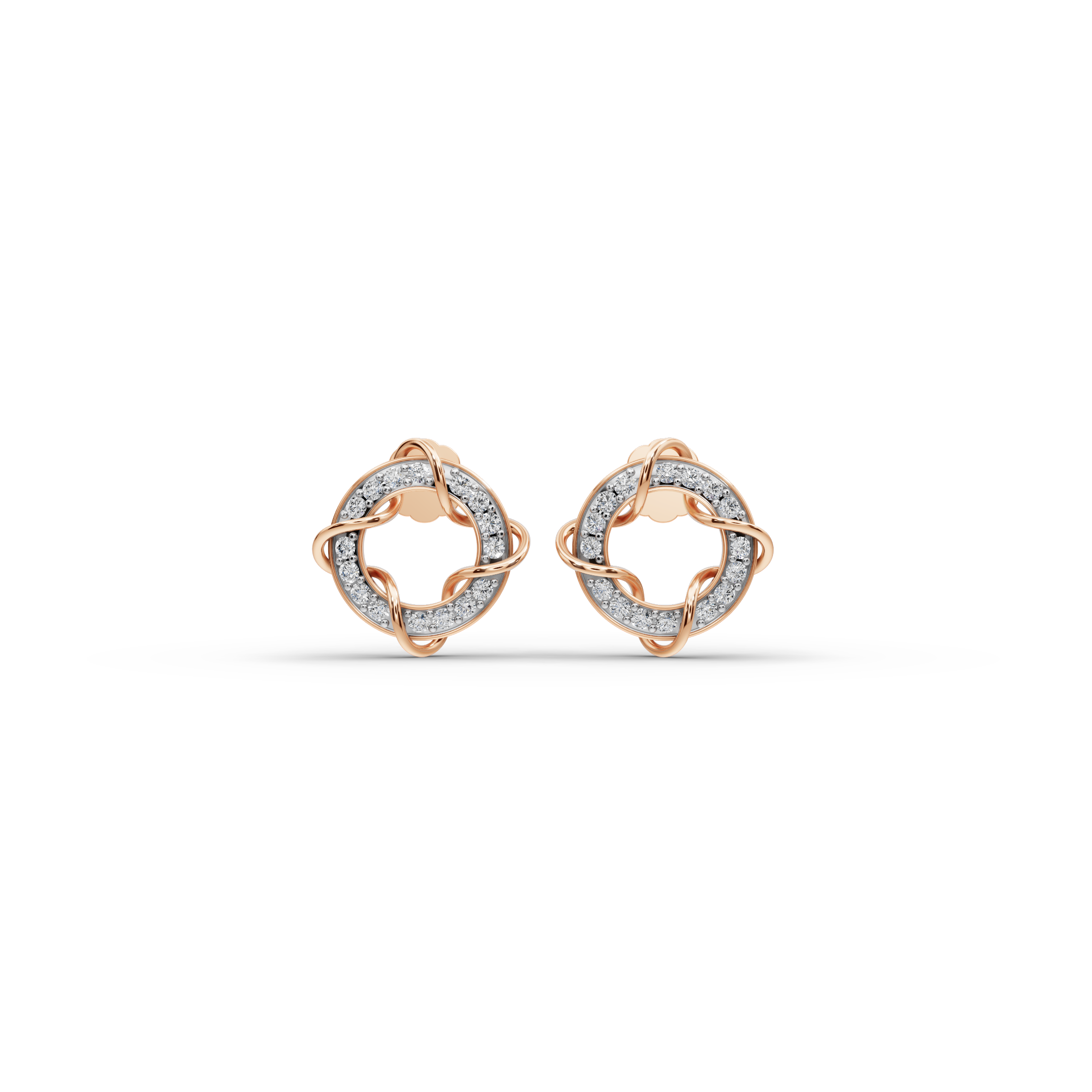 Circle Knot Lab-Grown Diamond Earrings