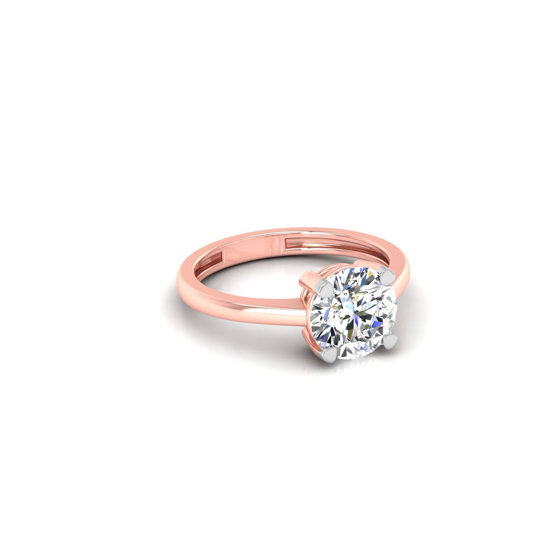 Classic Round Solitaire Ring with CVD 2.00 Ct. Lab-Grown Diamond.