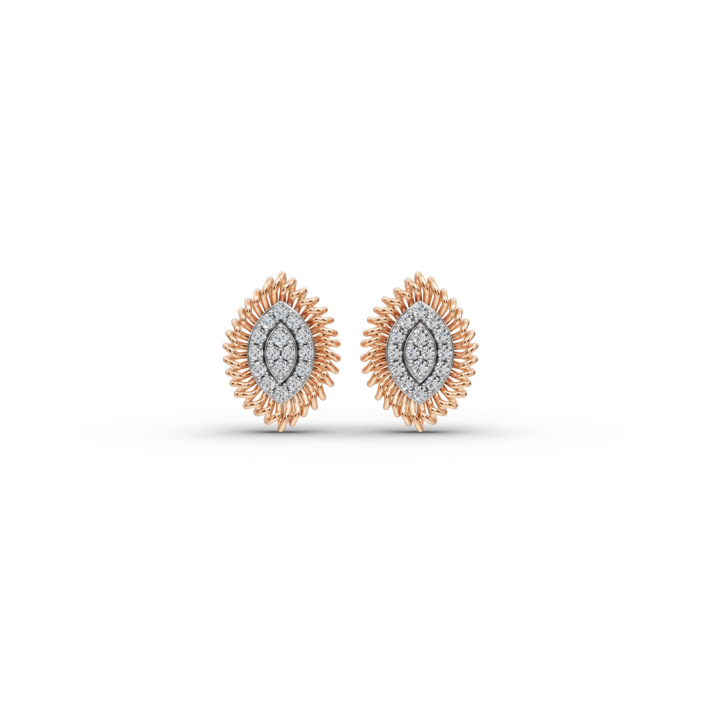 Marquise Sunburst Lab-Grown Diamond Earrings