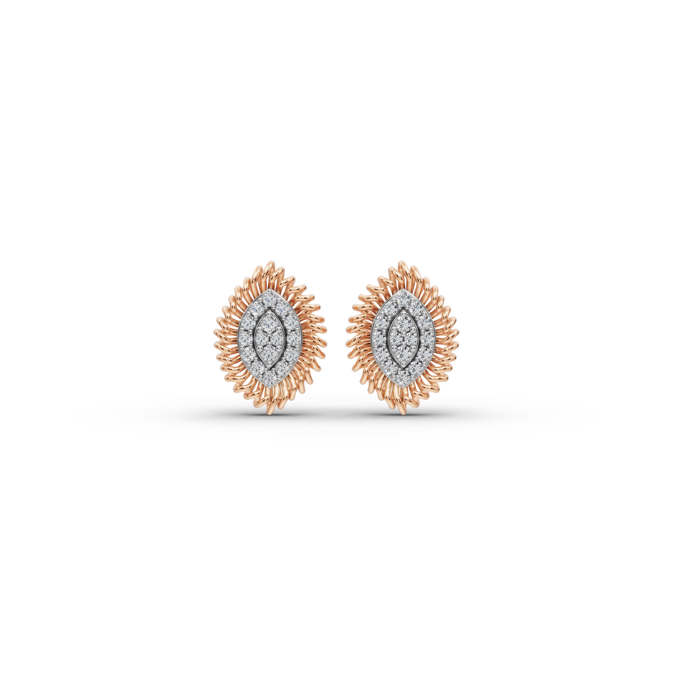 Marquise Sunburst Lab-Grown Diamond Earrings