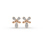 Four Petal Lab-Grown Diamond Earrings