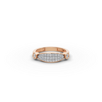 Half Moon Pave Lab-Grown Diamond Ring