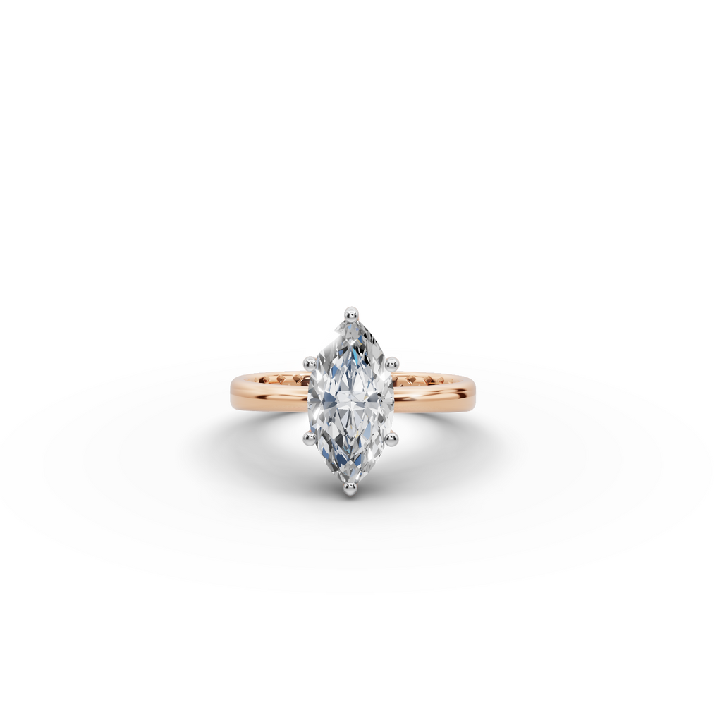 2 tcw Marquise shape Lab-Grown Diamond Ring