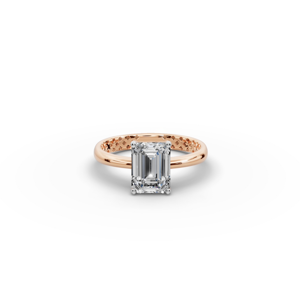 2 tcw Emerald Cut Solitaire Lab-Grown Diamond Ring
