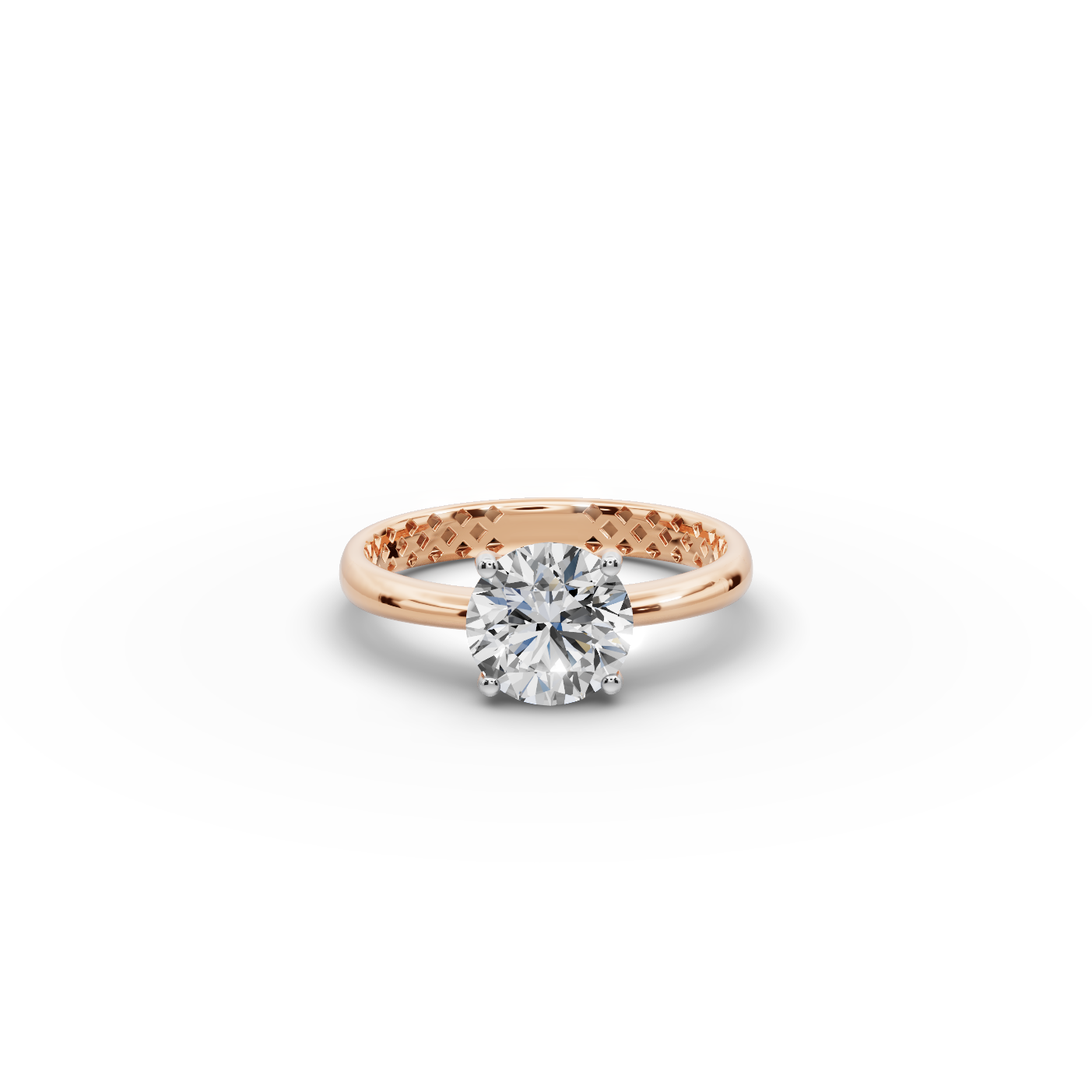 1.50 tcw Round Solitaire Diamond Gold Ring