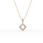 Elegant Knot Circle Diamond Pendant