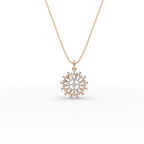 Sunburst Lab-Grown Diamond Gold Pendant