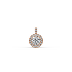 2.00 ct Minimalist Halo Diamond Pendant – Lab Created Round Solitaire  – Ethical Jewelry Charm