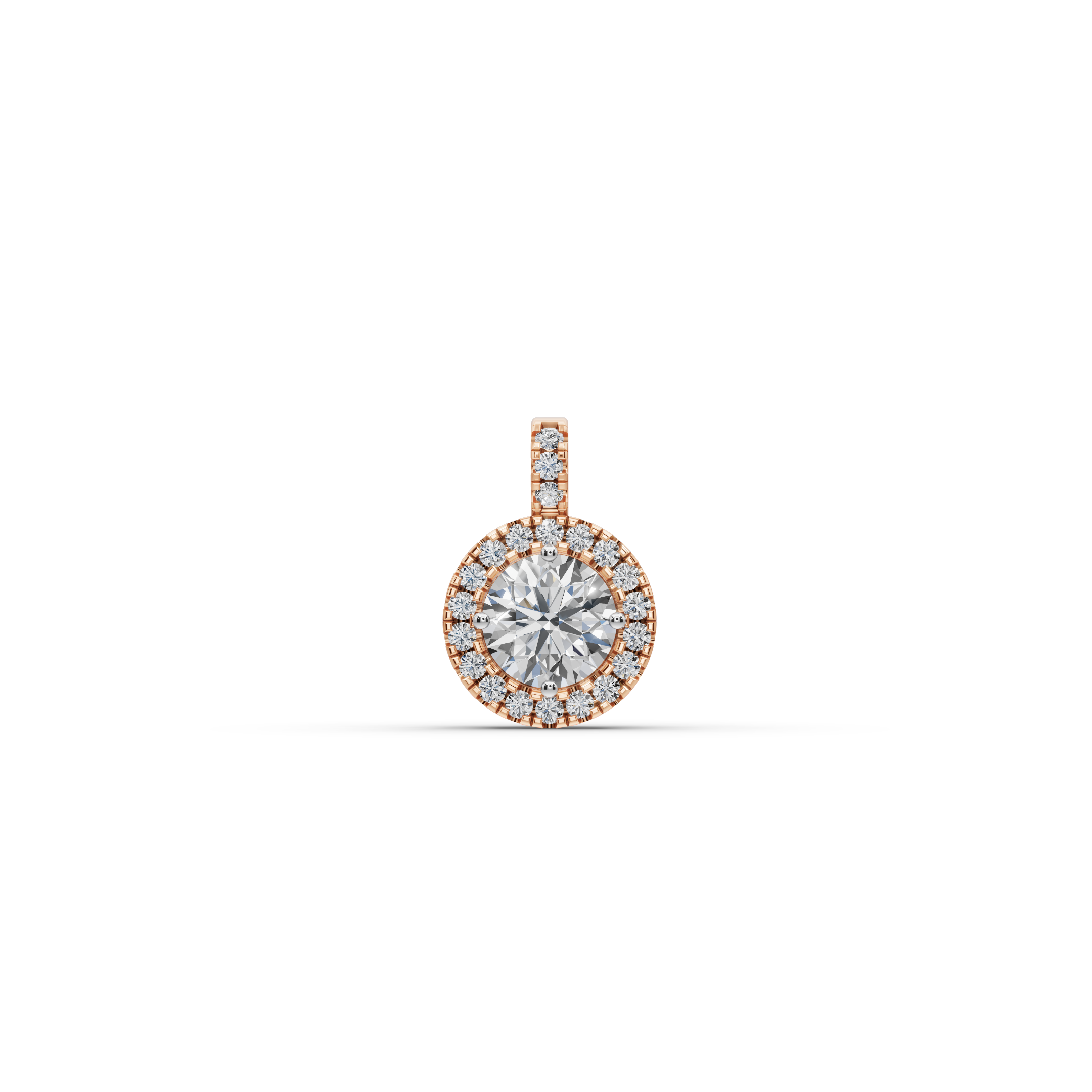 2.00 ct Minimalist Halo Diamond Pendant – Lab Created Round Solitaire  – Ethical Jewelry Charm
