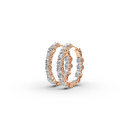 4.00 ct Best Quality Round Diamond Hoops in Oval Shape