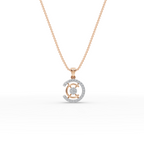 Contemporary Circle Lab-Grown Diamond Pendant