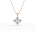 Diamond Shape Lab-Grown Gold Pendant