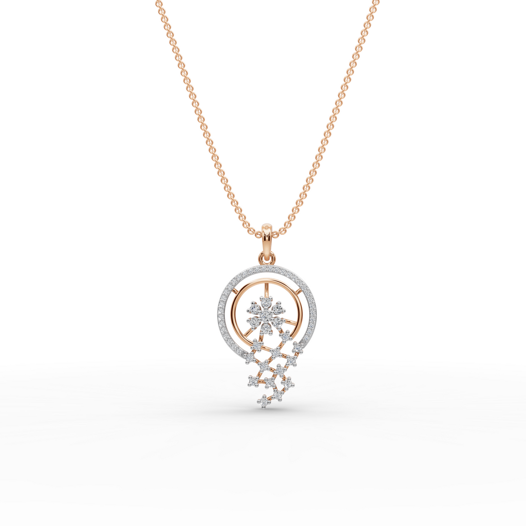 Floral Constellation Lab-Grown Diamond Pendant