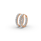 2.00 ct Luxury Diamond-Studded Oval Shape Hoops Earring
