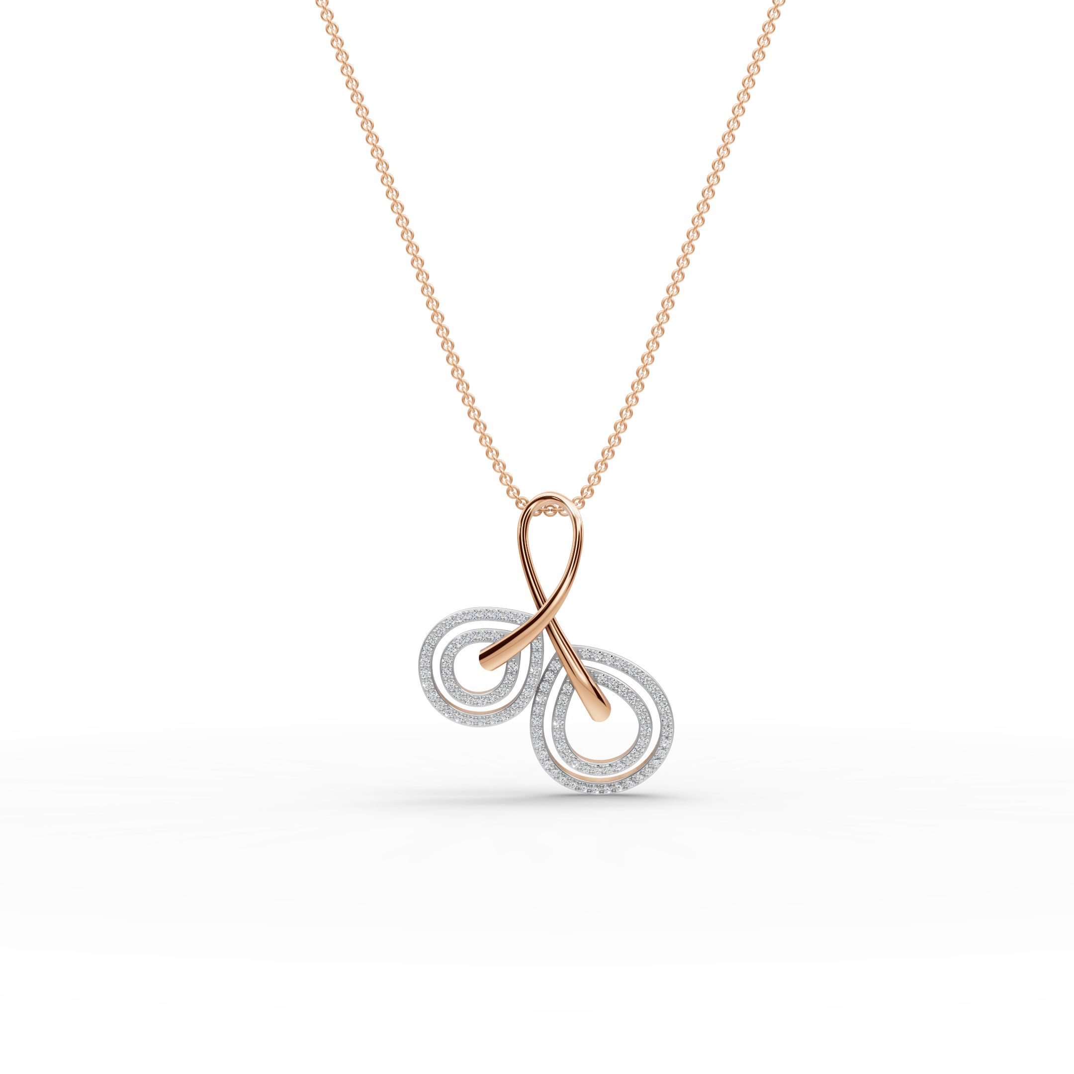 Infinity Loop Lab-Grown Diamond Gold Pendant