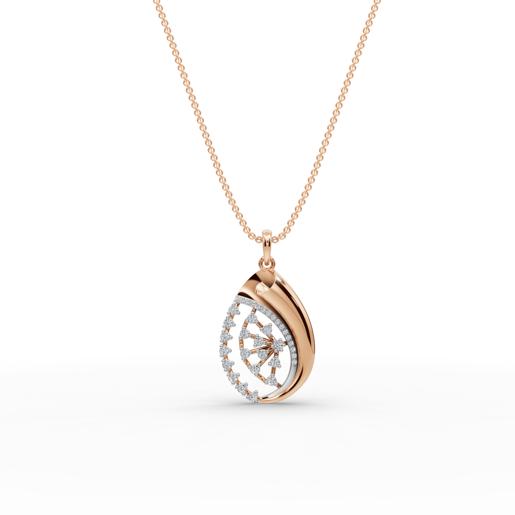 Teardrop Lab-Grown Diamond Gold Pendant