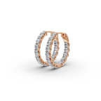 2.00 ct Luxury Lab Diamond Round Hoop EarHoops Earring