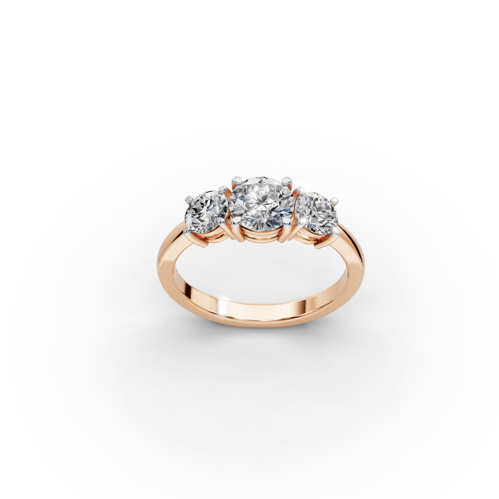 1.50 ct Past Present Future Lab Diamond Ring