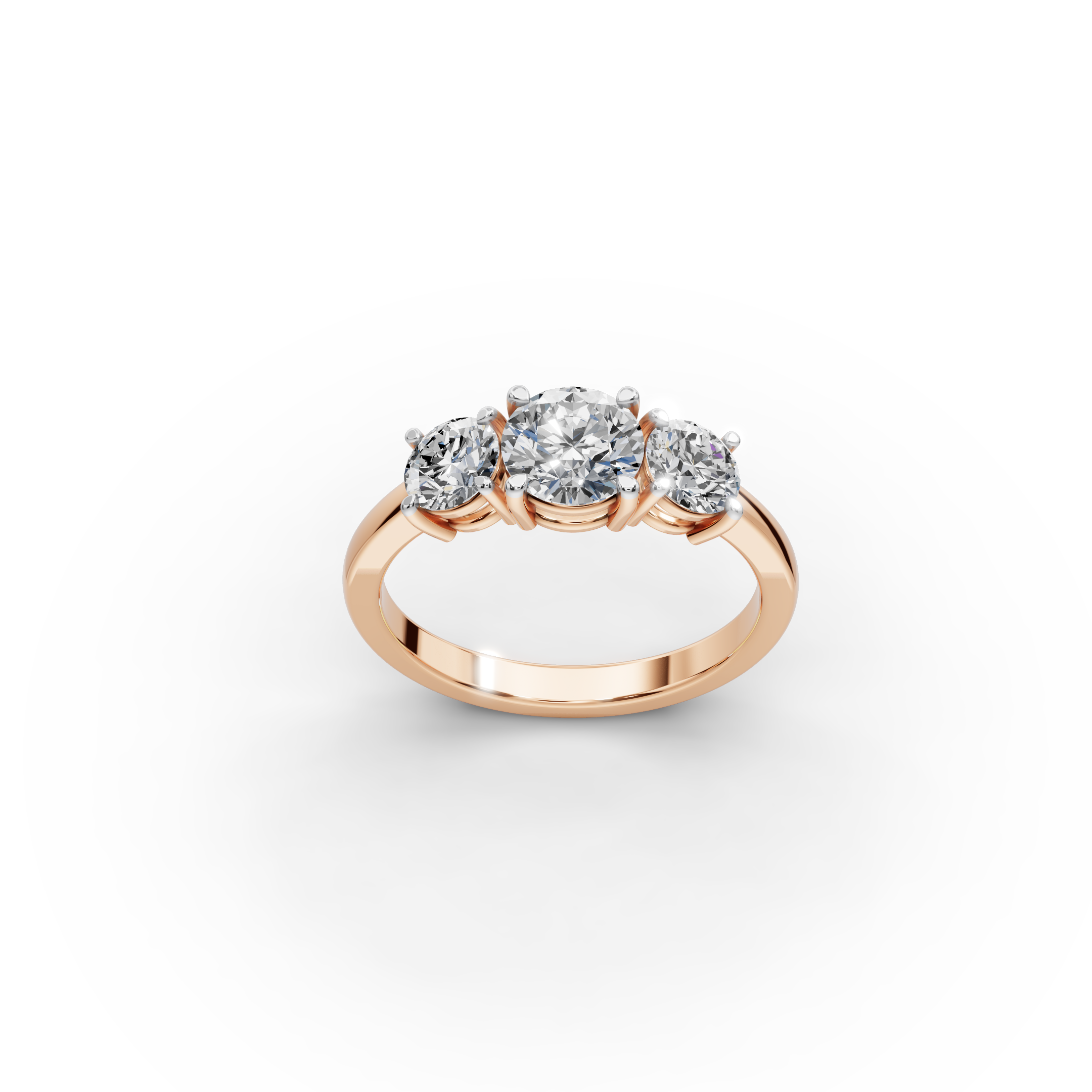 1.50 ct Past Present Future Lab Diamond Ring