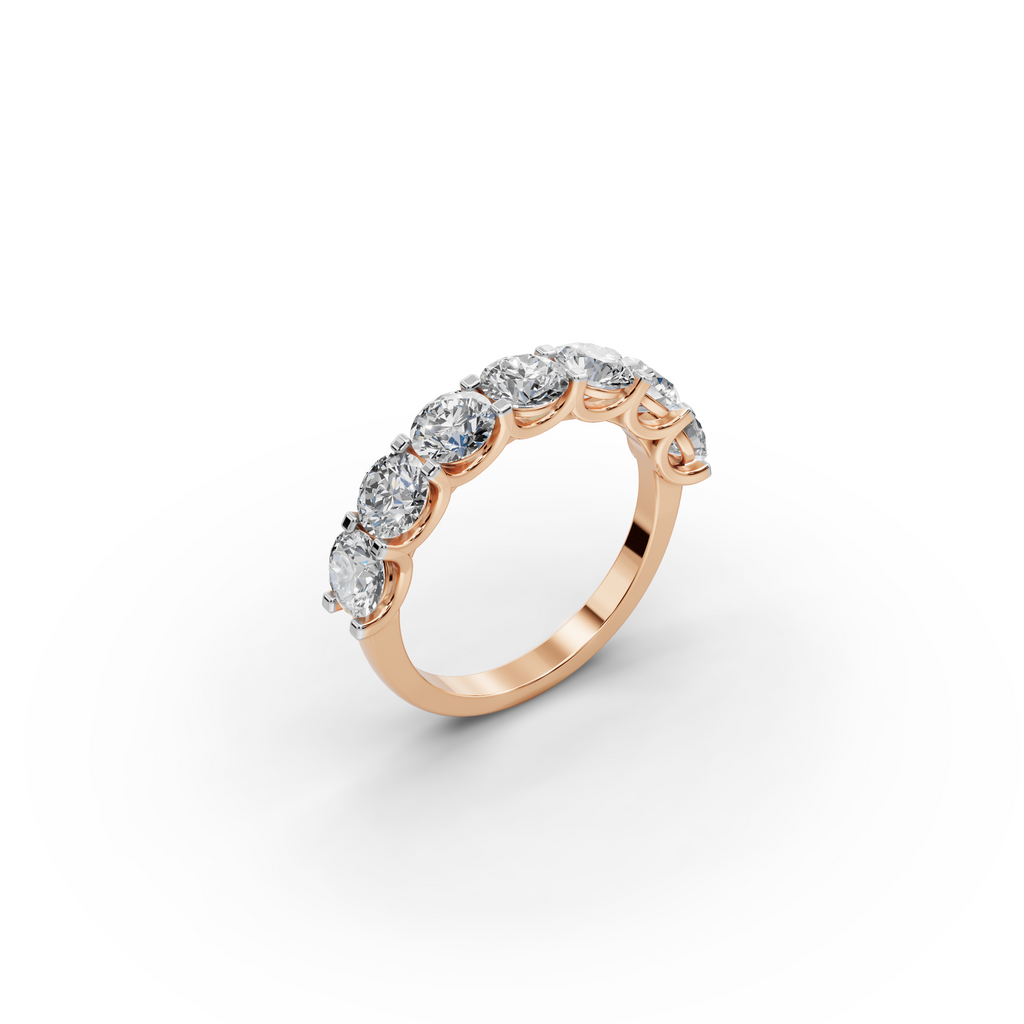 2.50 ct Modern Seven-Stone Lab Diamond Ring