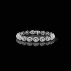 Elegant Pear Lab-Grown CVD Diamond Tennis Bracelet