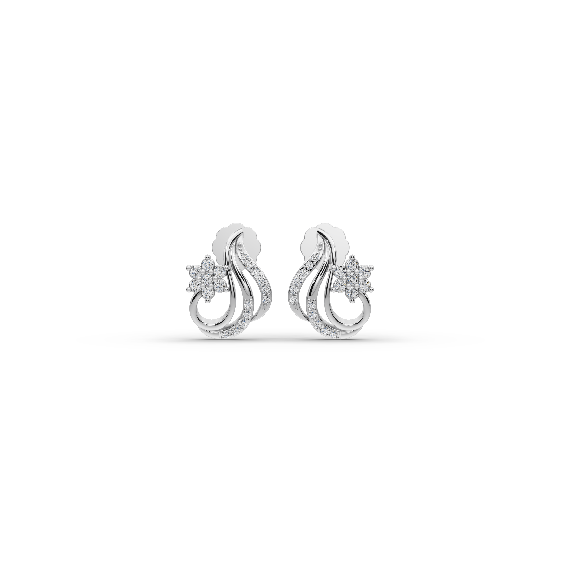 Twist Bloom Lab-Grown Diamond Earrings