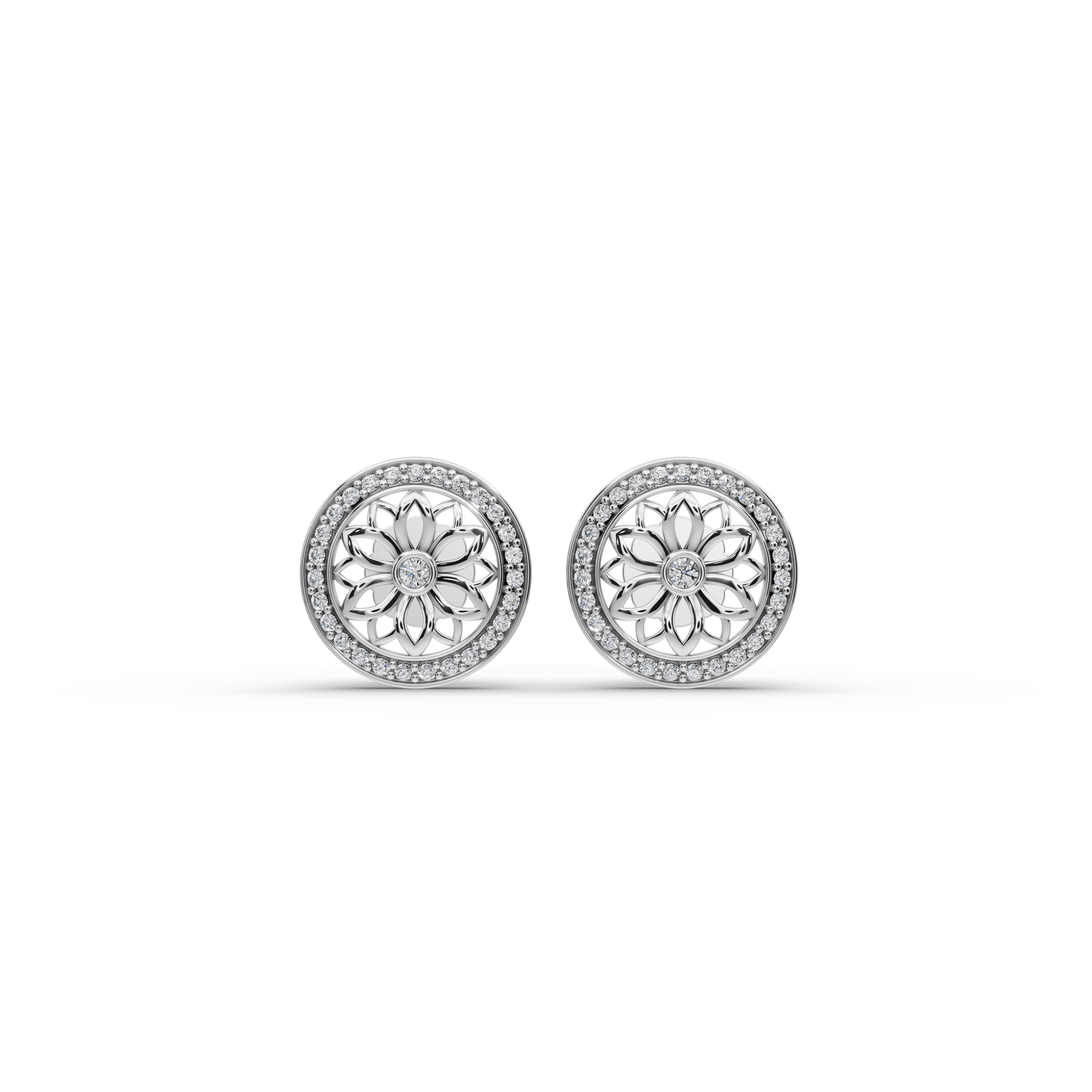 Lotus Bloom Lab-Grown Diamond Earrings