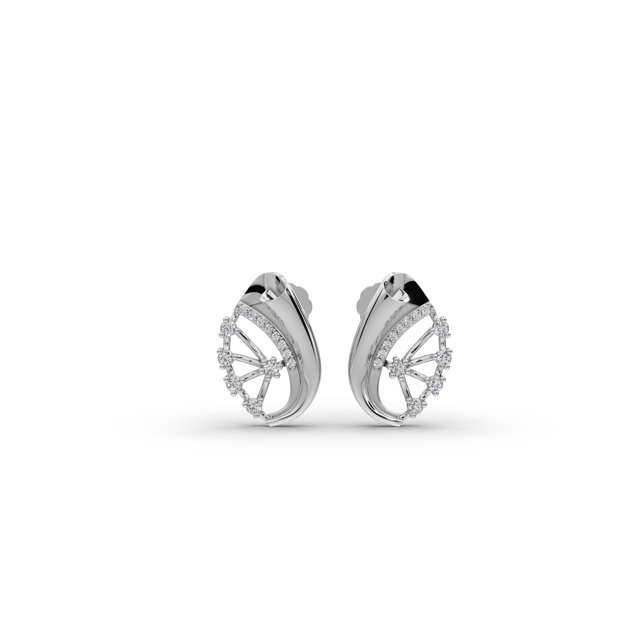 Teardrop Halo Lab-Grown Diamond Earrings