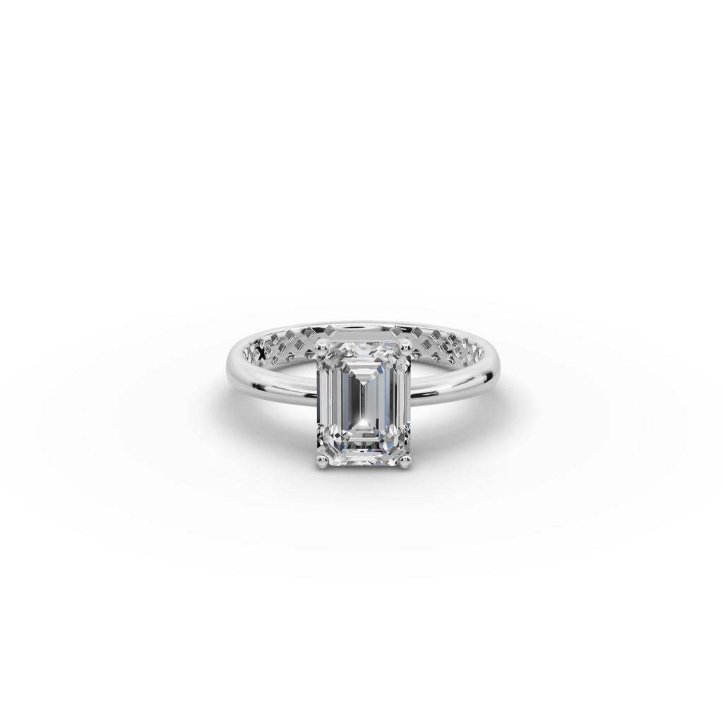 2 tcw Emerald Cut Solitaire Lab-Grown Diamond Ring