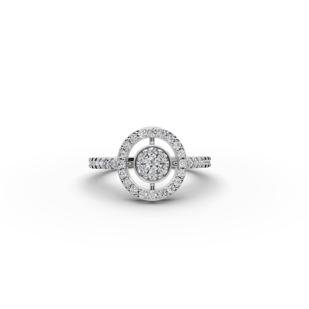 Round Halo Lab-Grown Diamond Ring